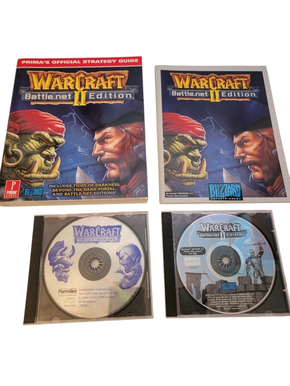 WarCraft PC Game Bundle 1994 Orcs & Humans Shareware Original + WarCraft II HTF